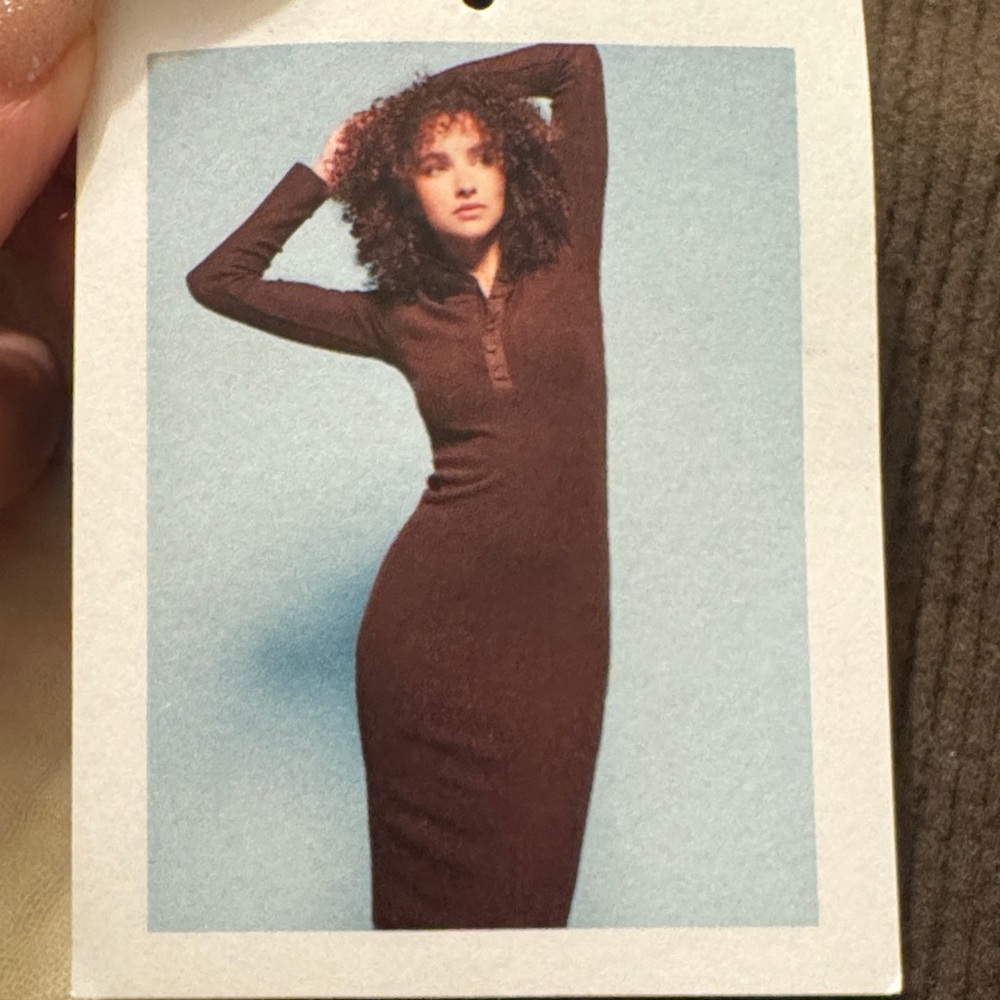 Nation Los Angeles olive sweater Long Sleeve Dress